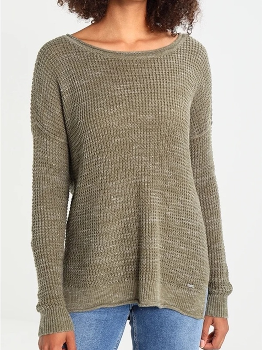 Hollister Waffle Knit Rolleneck Gorpcore Fisherman Cottagecore Pullover Sweater